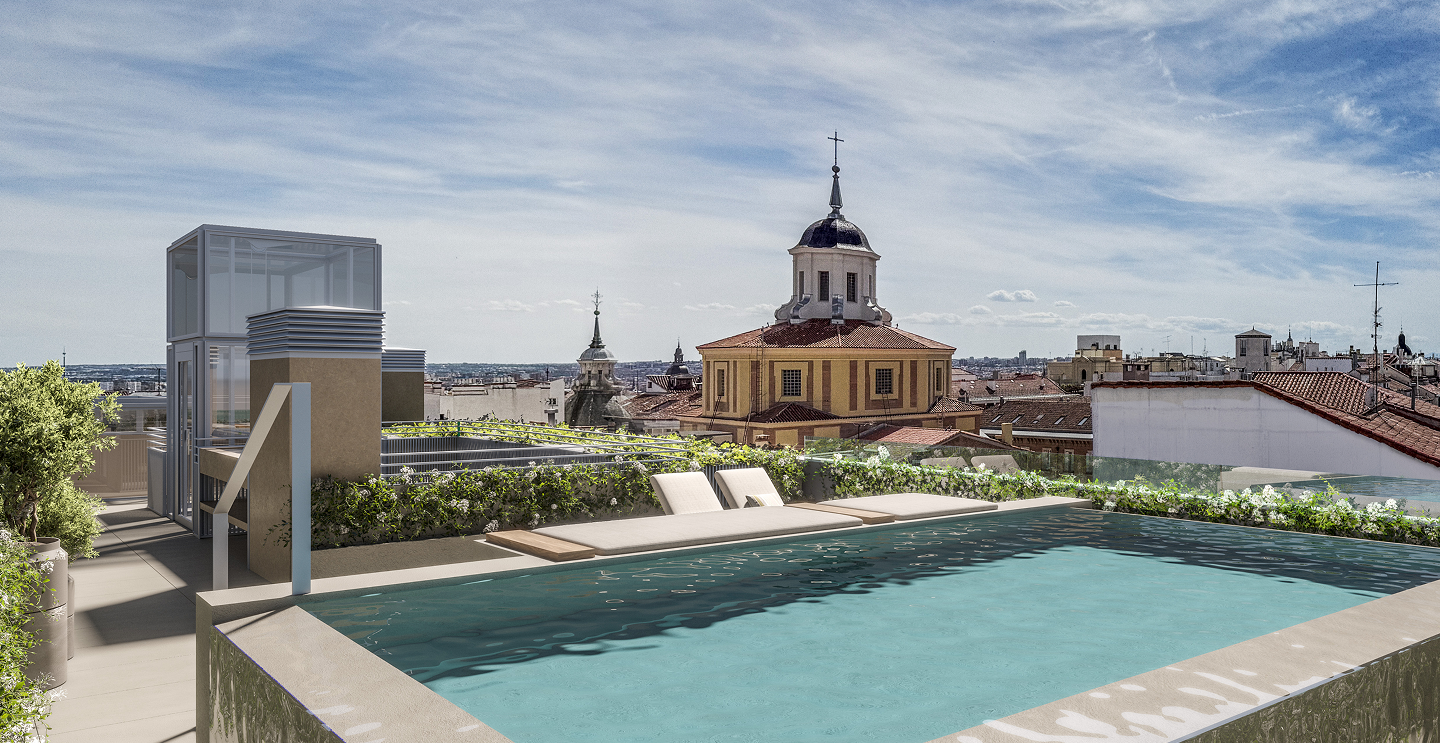 Viviendas PSA7 | Azotea piscina Madrid