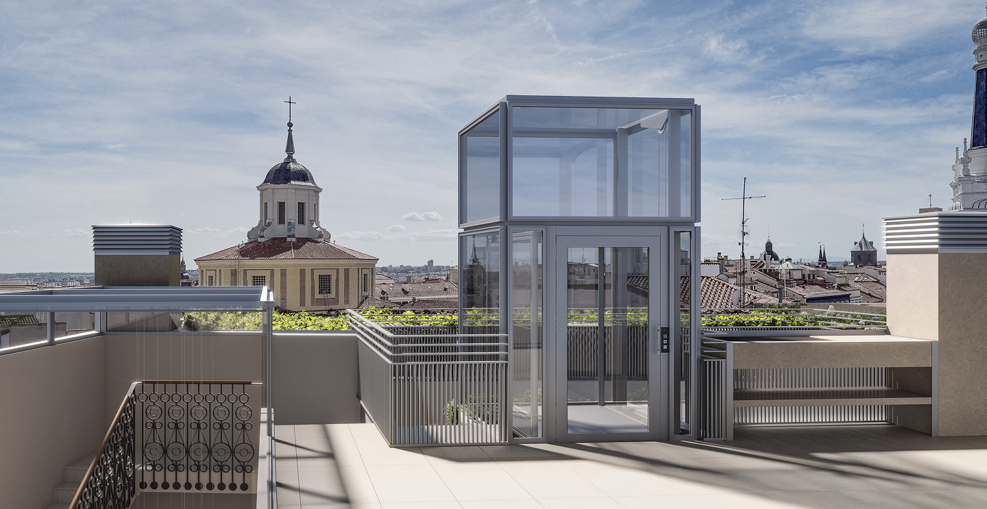Viviendas PSA7 | Azotea acceso en ascensor